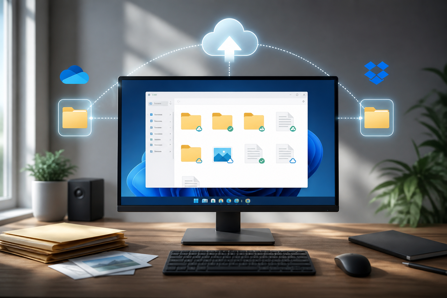 Cloud sync and local file index